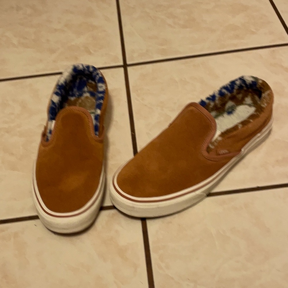 Vans brown suede like shoes